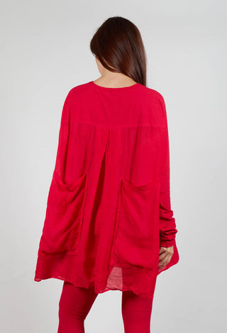 Relaxed Jersey Top in Cardinal Cloud