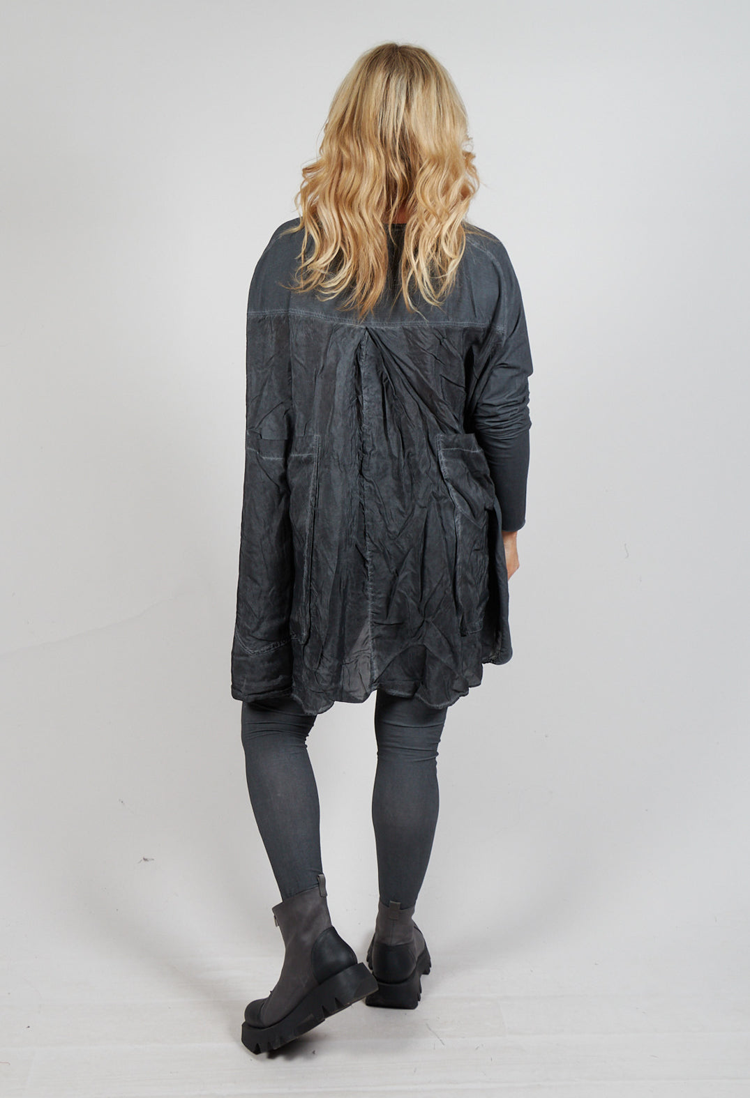 Relaxed Jersey Top in Slate Cloud