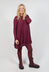 Relaxed Pleat Top in Merlot Cloud