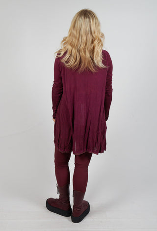 Relaxed Pleat Top in Merlot Cloud