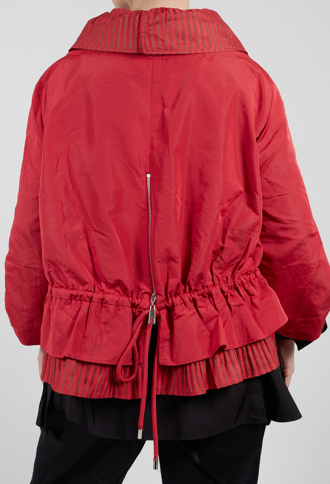 Ribbed Jacket in Red