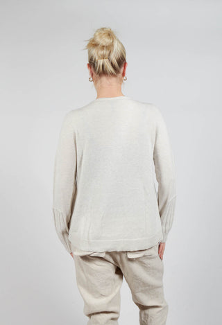 Ribbed Jumper in Bone Mel