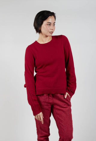 Ribbed Sleeve Jumper in Sunset