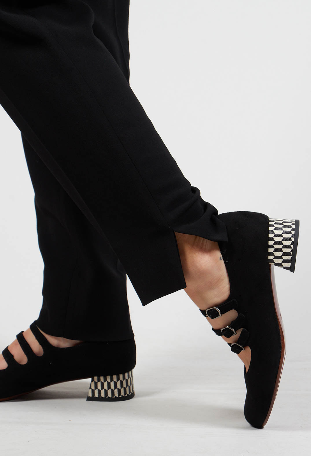 Suede low deals heel shoes