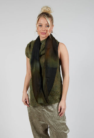 Roll Neck Knitted Vest in Moss