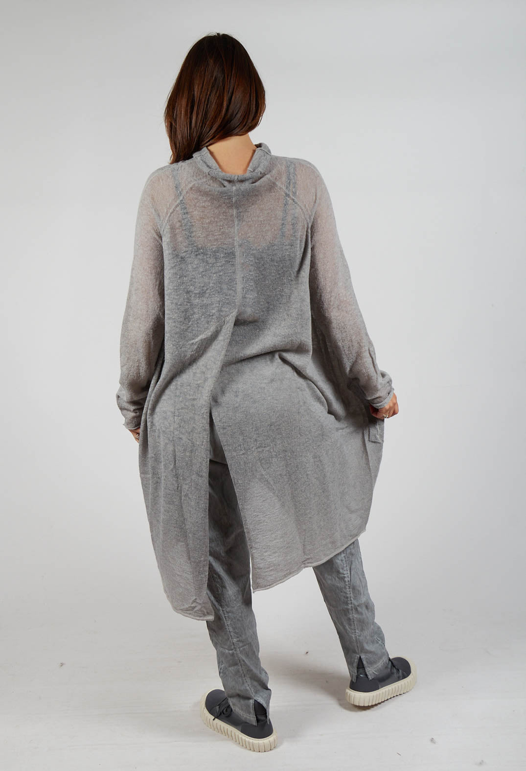 Rolled Neckline Tunic in Pencil Cloud