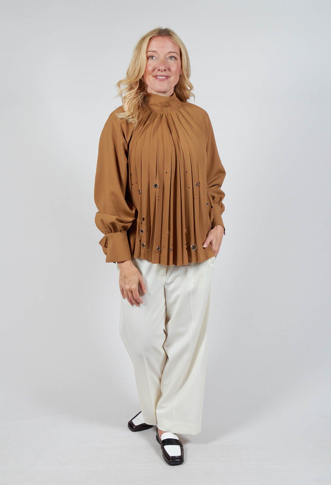 Romolo Blouse in Camel