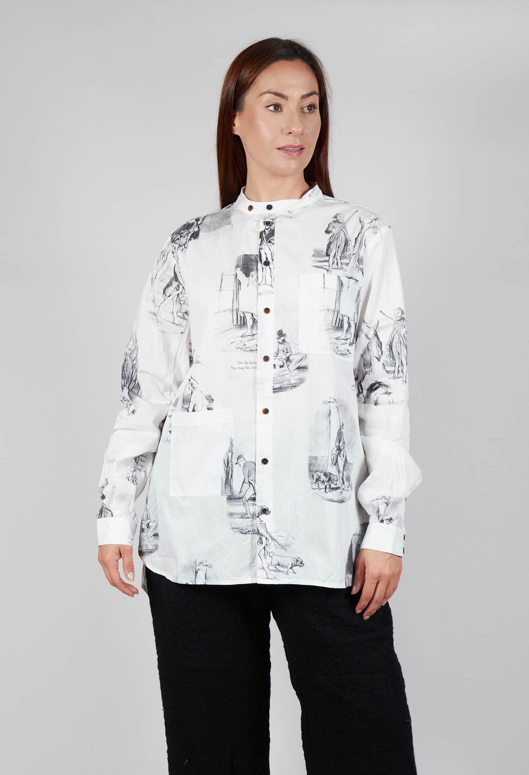 Round Neckline Shirt In The Hunter