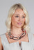 Rubber Chain Choker in Red and Brown
