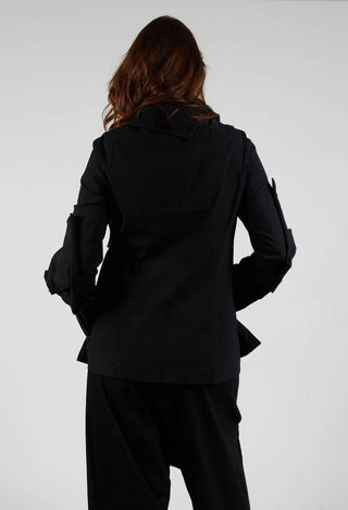 Ruched Jacket in Black