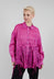 Ruched Shirt in Fuchsia