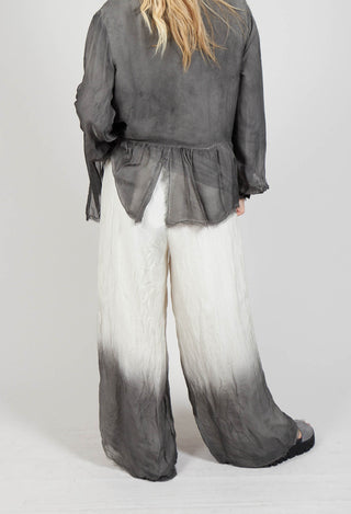 Wide Leg Ombre Trousers in Burro Cream