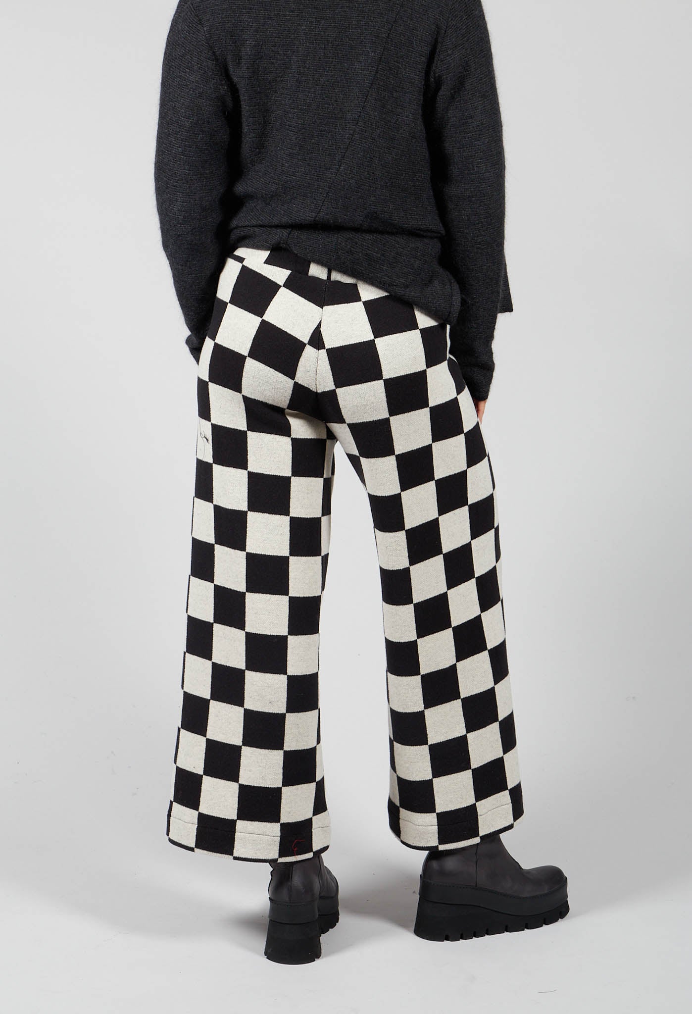 Black and white check hot sale jeans