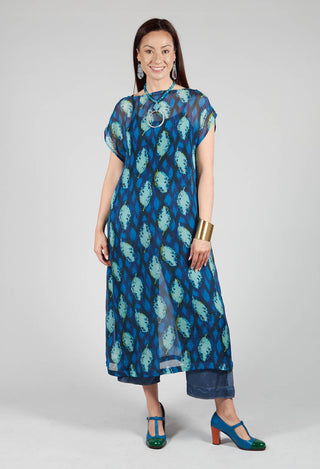 Cape Ikat Leaves Tunic in Multicolour