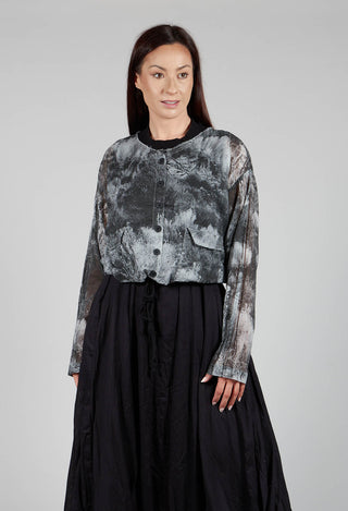 Cropped Shirt in Steppe Black