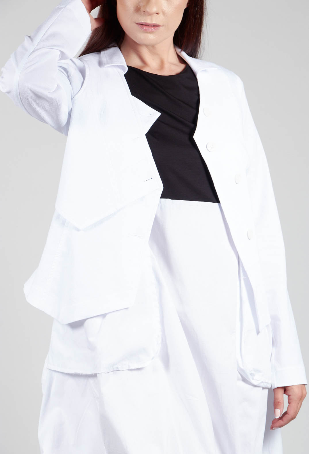 Dissected Jacket in White