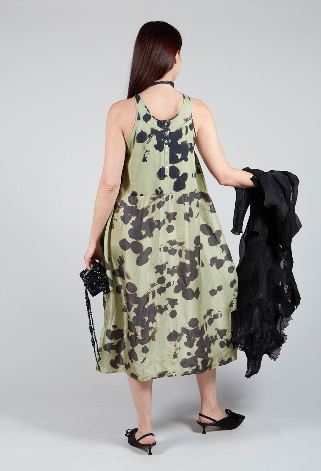 Doodle B Dress in Dried Herbs and Charcoal