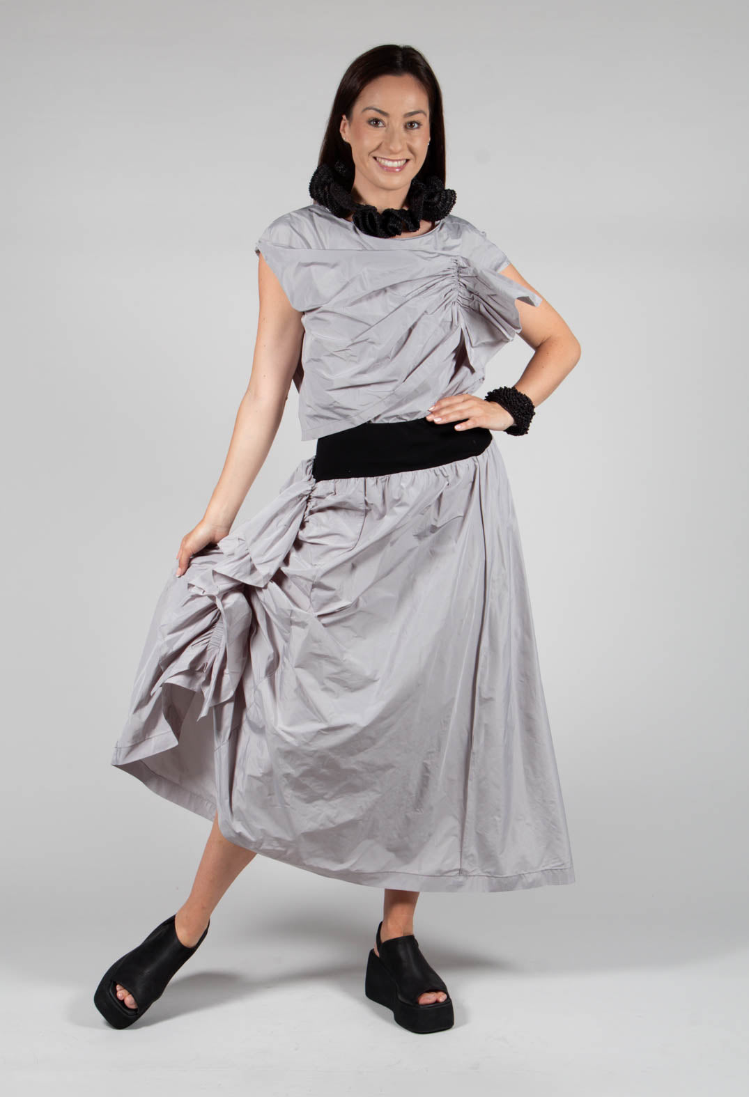 ORDI Skirt in Black Light Grey