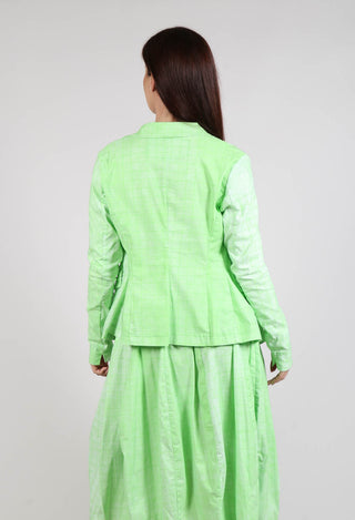 Fitted Button Through Jacket in Lime Print