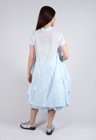 Transparent Shirt Dress in Enzian 10% Stiff