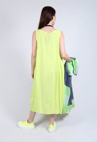 Sleeveless Jersey Dress with Tulip Hem in Sun