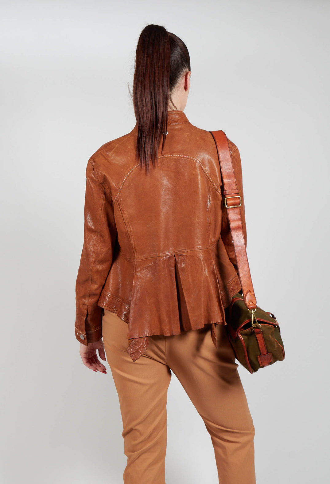 Suspense Leather Jacket in Brown