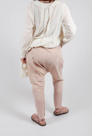 Sarouel Trousers in Cotton Raye Rose