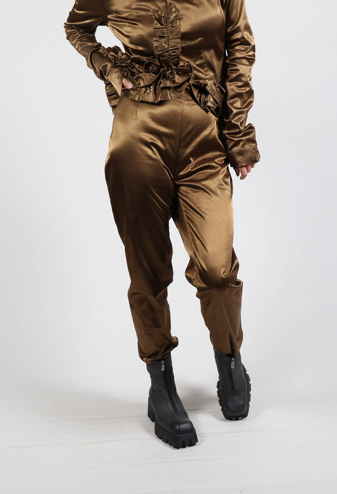 Satin skinny clearance trousers