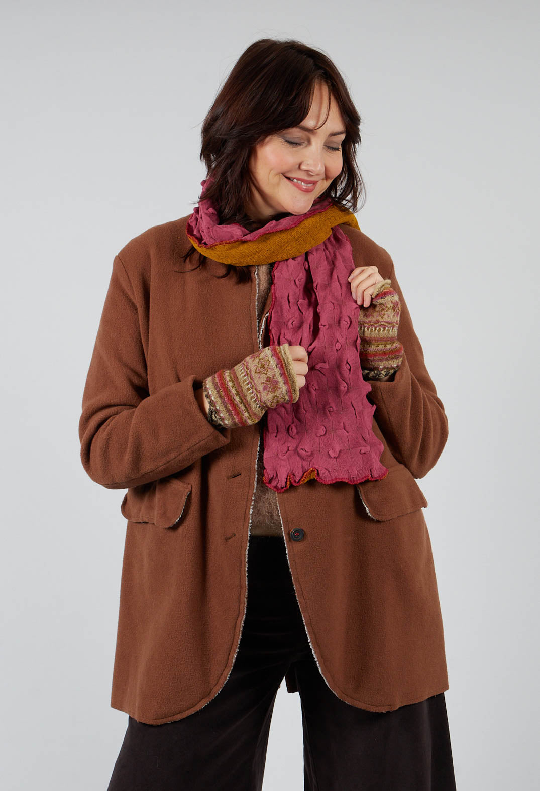 Sea Wool Scarf in Apricot Orchid