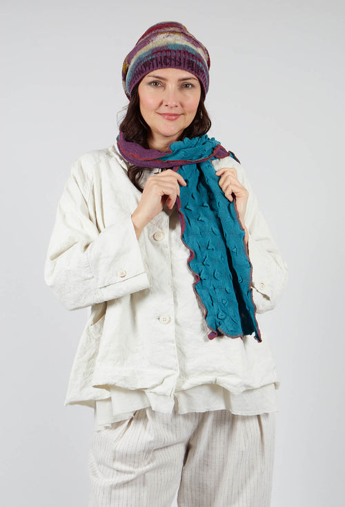 Sea Wool Scarf in Iris Turquoise