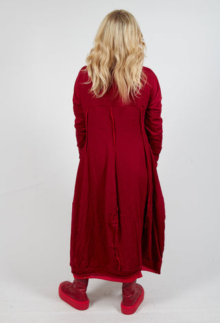 Seam Detail Dress in Sunset Cardinal