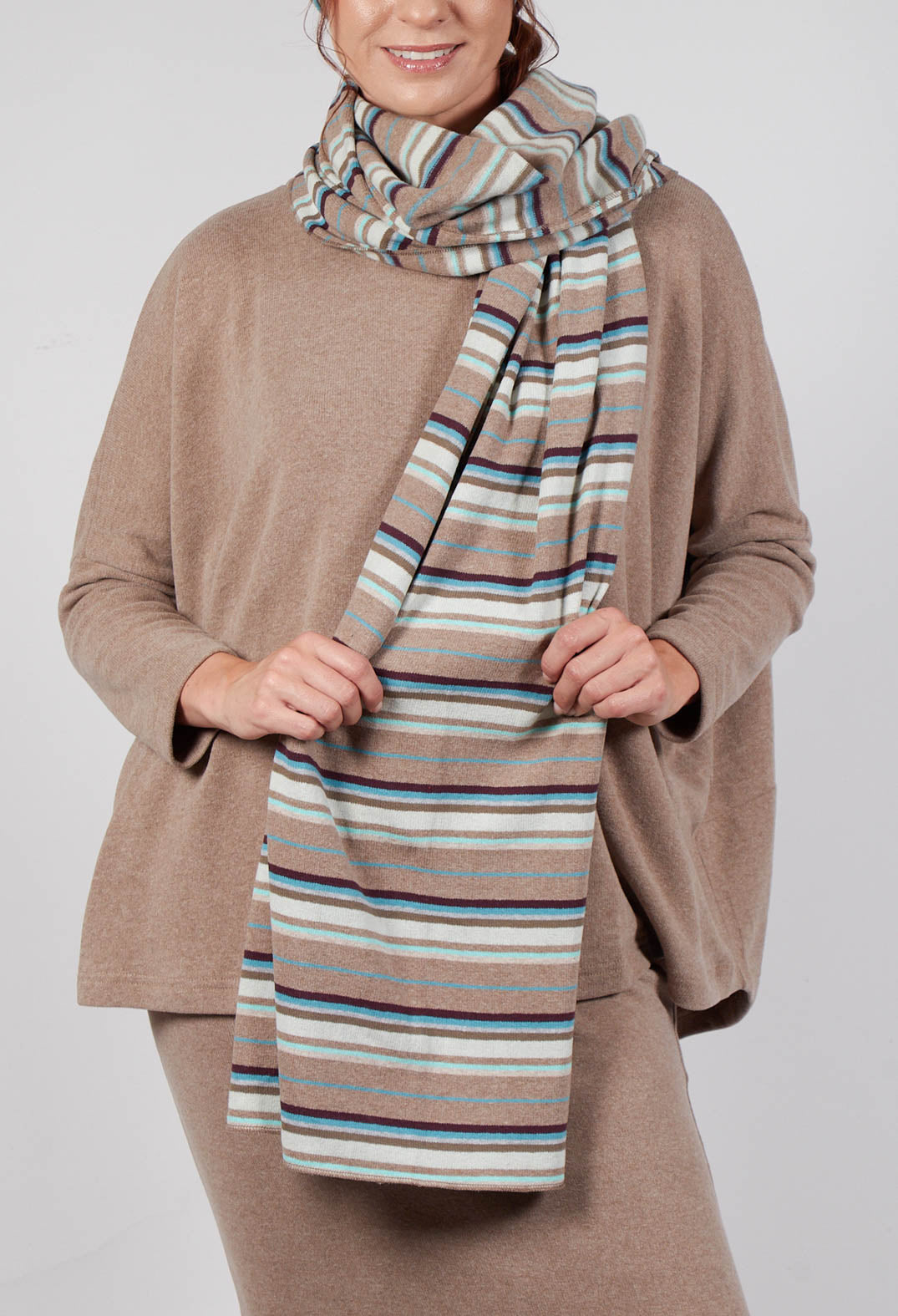 Segovia Scarf in Alpaca Stripe