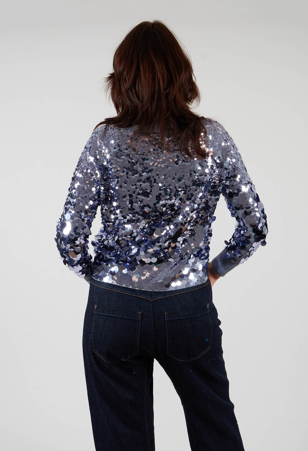 Sequin Cardigan in Lilac Breeze