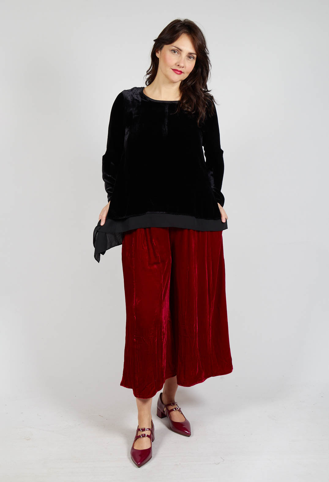 Sevda Top in Chiffon Black