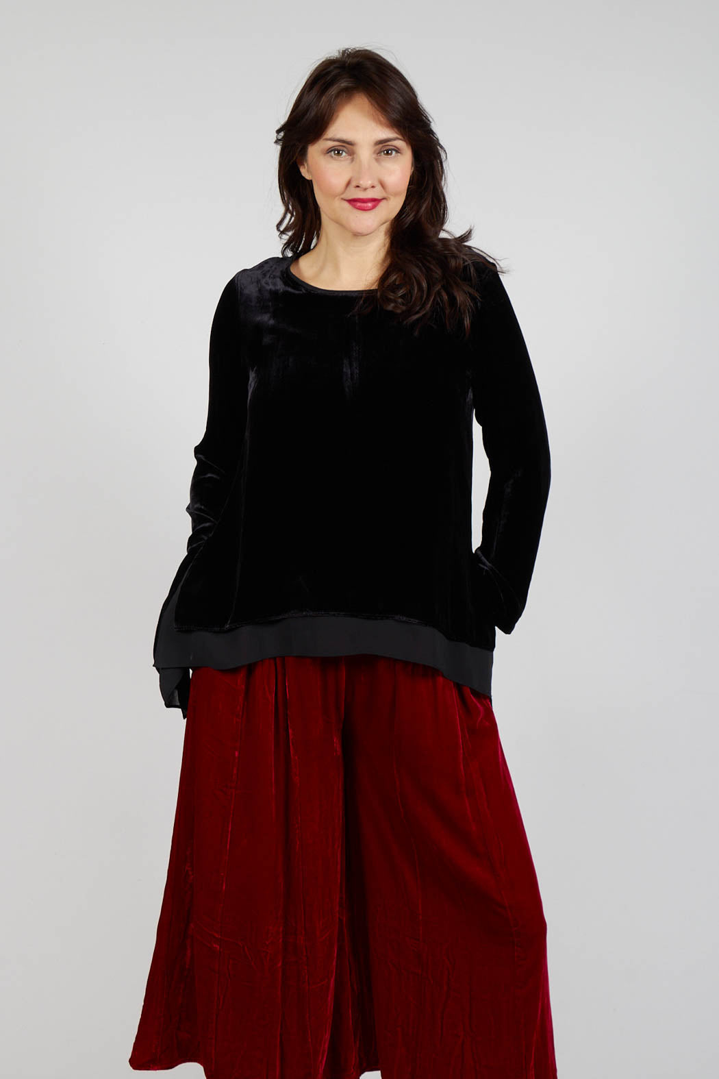 Sevda Top in Chiffon Black