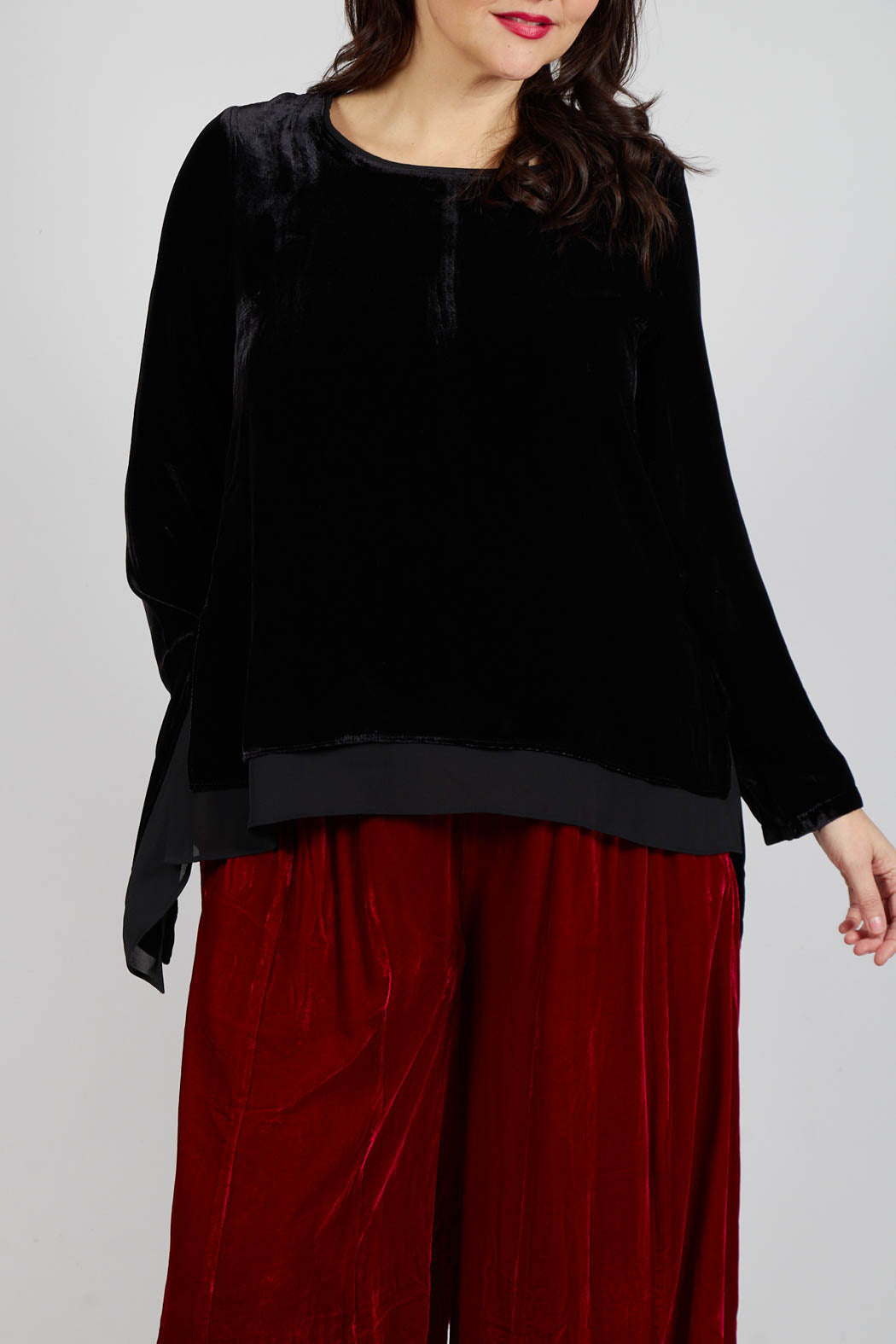 Sevda Top in Chiffon Black