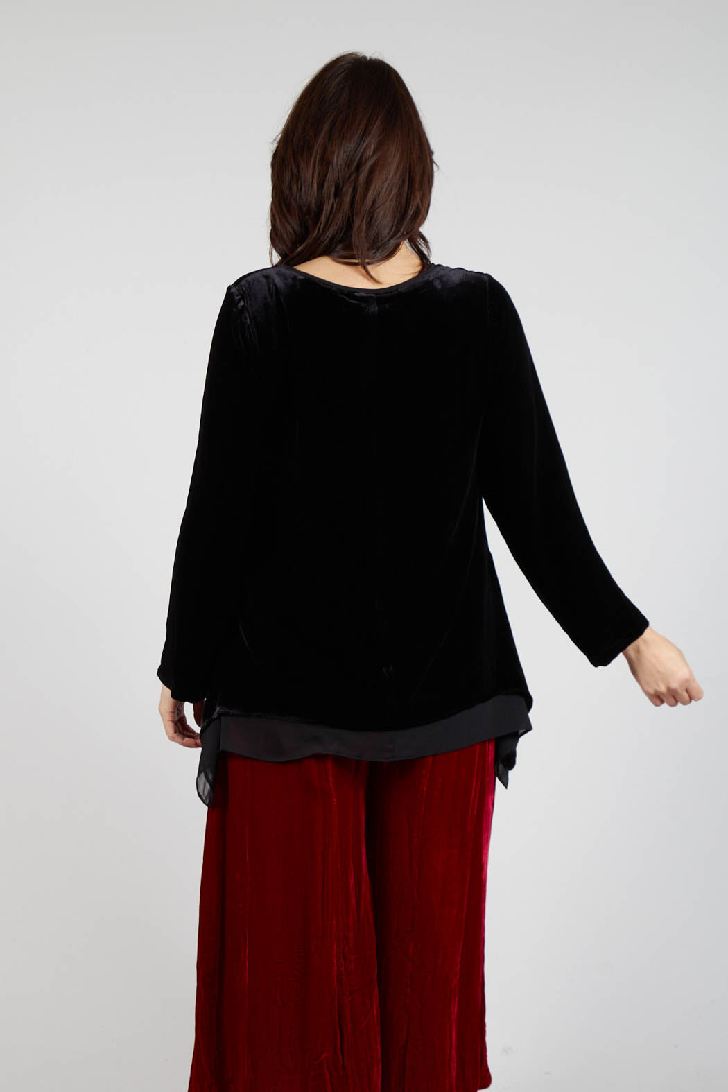 Sevda Top in Chiffon Black