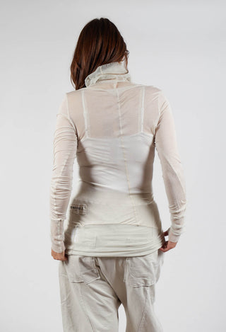 Sheer Fitted Top in Eraser