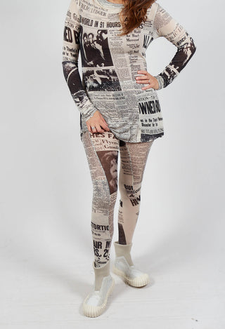 Sheer Leggings in Eraser Print