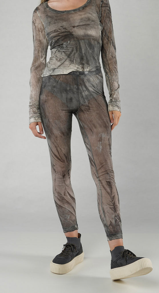 PRE-ORDER -  Sheer Print Leggings in Asteroid Pigment