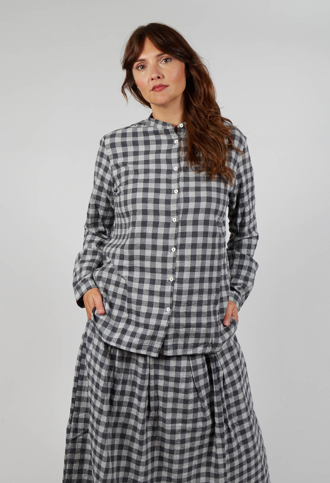 Shirt Cosma in Grey Check