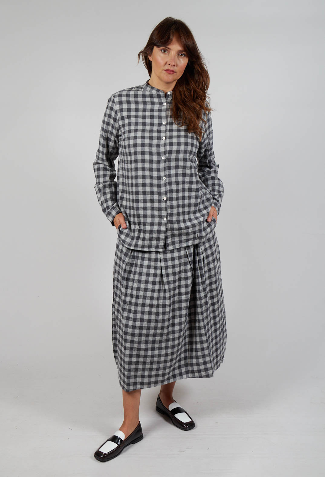 Shirt Cosma in Grey Check