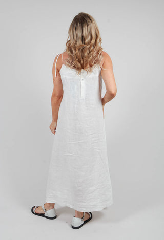 Shoestring Strap Dress in Off White