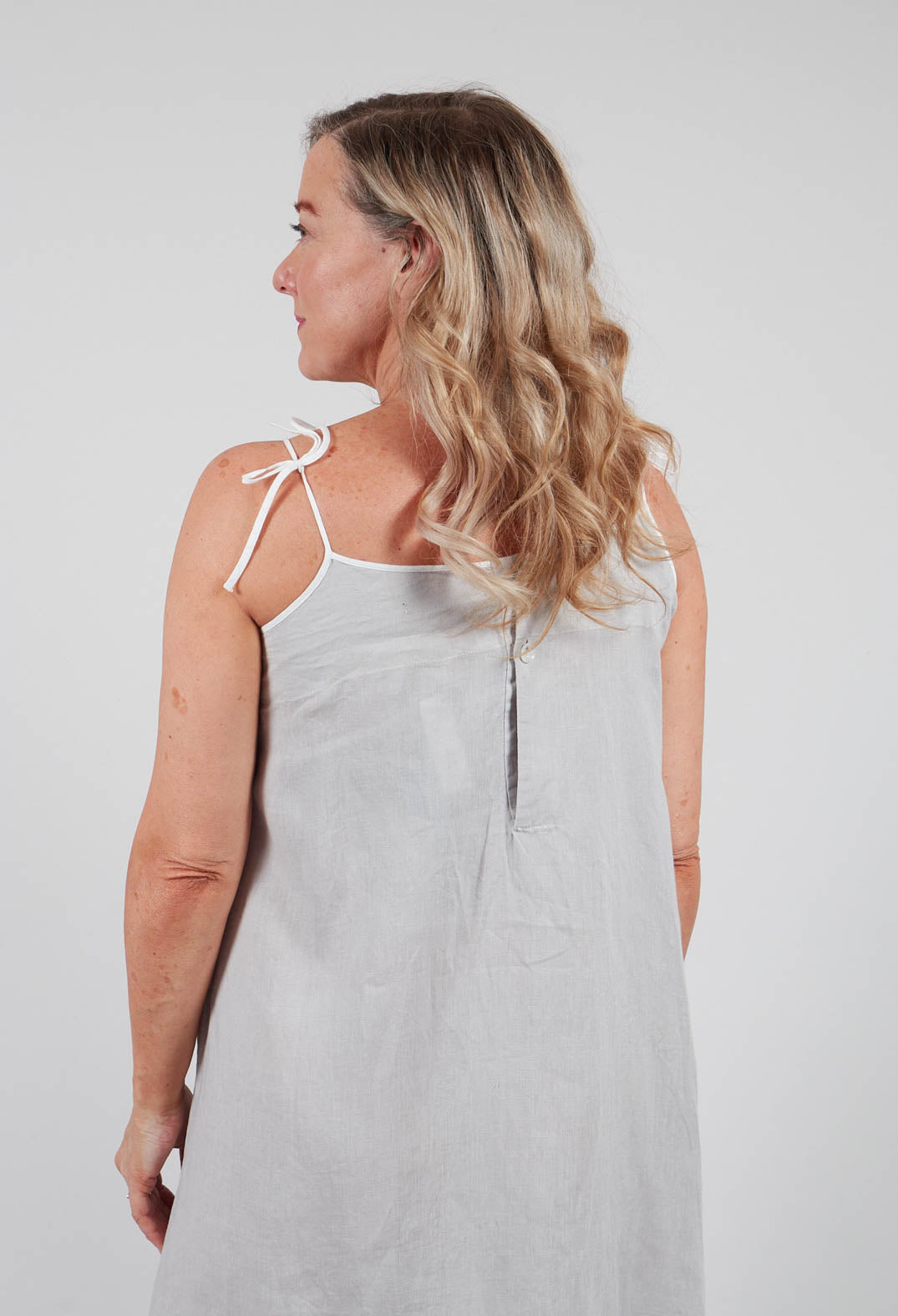 Shoestring Strap Dress in Original Grey