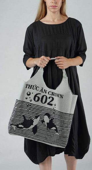 PRE-ORDER - Shopper Bag in Black Offwhite Shopper Bag in Black Offwhite (Pictured in Grey Black)