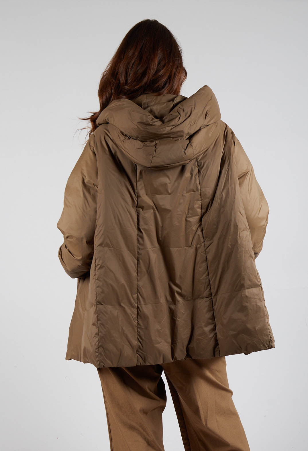 Camel puffer coat best sale