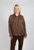 Silk Short Collar Shirt in Coffee