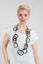 Simo Necklace with Circular Pendants in Black