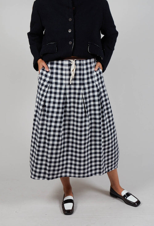 Skirt Jude in Navy Check