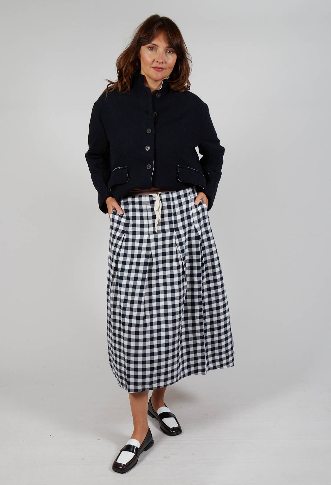 Skirt Jude in Navy Check